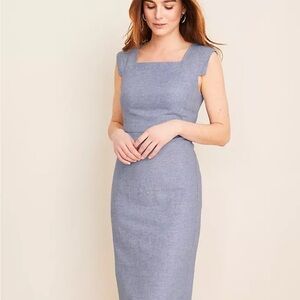 Elegant Blue Sleeveless Dress